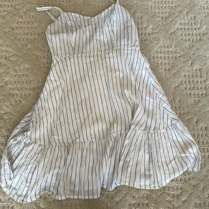 White and blue sun dress